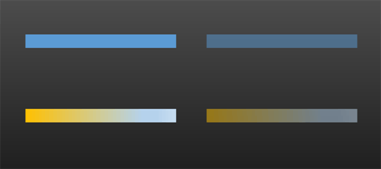 Solid and gradient outlines (lines) with their semi-transparent counterparts