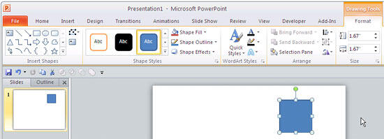 Drawing Tools Format tab of the Ribbon Drawing Tools Format tab of the Ribbon