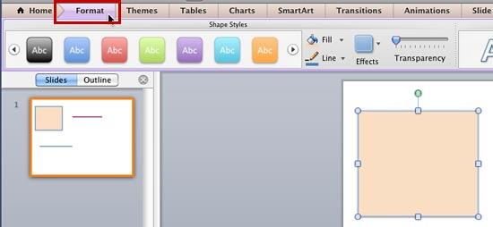 Format tab of the Ribbon Format tab of the Ribbon