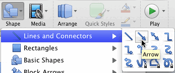Choose a connector with an arrowhead Choose a connector with an arrowhead