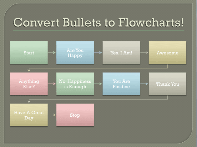 SmartArt with changed colors