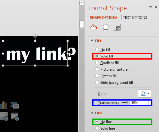 Change fill and line attributes