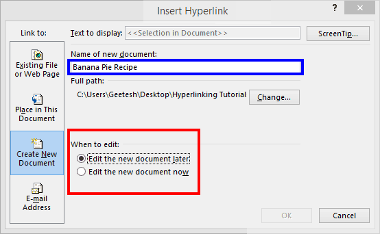 Provide a name for the new document