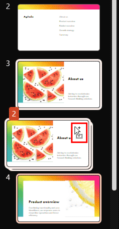 Ctrl drag the slides