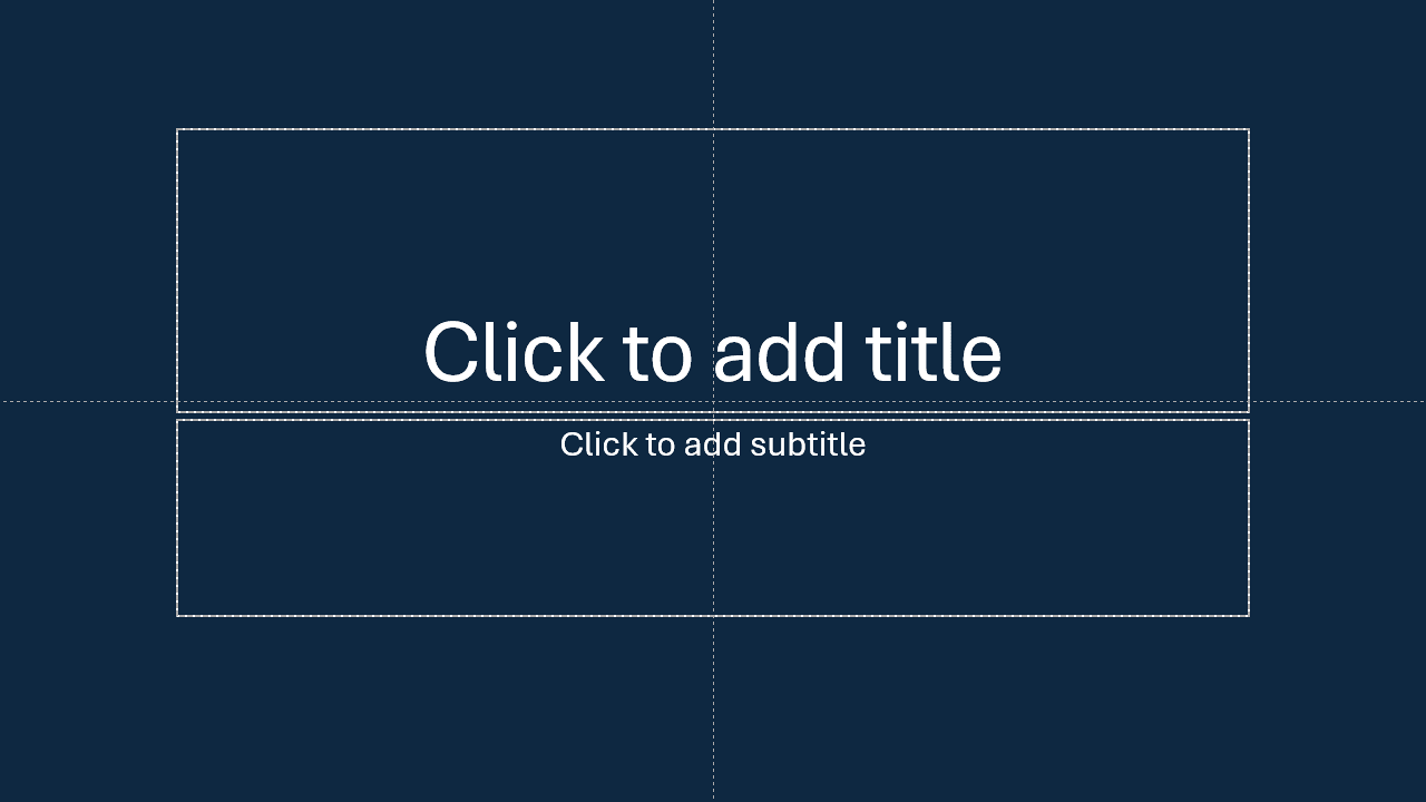 Default guides on a PowerPoint slide Default guides on a PowerPoint slide