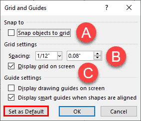 Grid and Guides dialog box