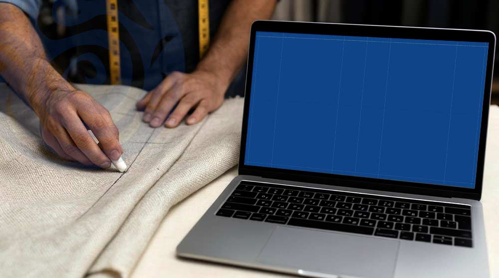 Guidelines in the laptop and the fabric Guidelines in the laptop and the fabric