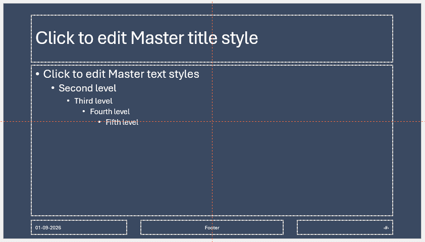 Guides within the Slide Master Guides within the Slide Master