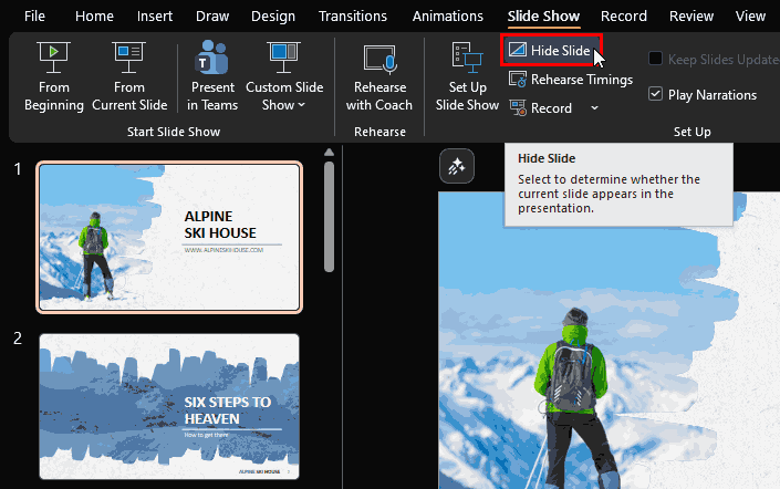 Hide slides with a click Hide slides with a click