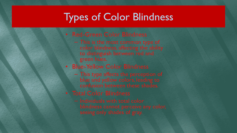 A slide that is hazardous to our vision