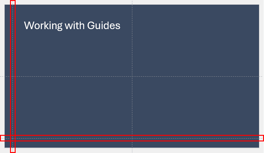 Multiple guides on a slide