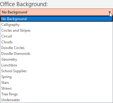 A list of Office Background choices A list of Office Background choices
