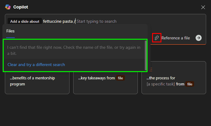 Reference a file Reference a file