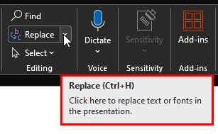 ScreenTip in PowerPoint 365 ScreenTip in PowerPoint 365