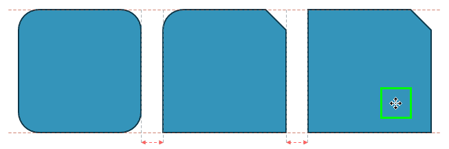 Smart guides appear while repositioning Smart guides appear while repositioning