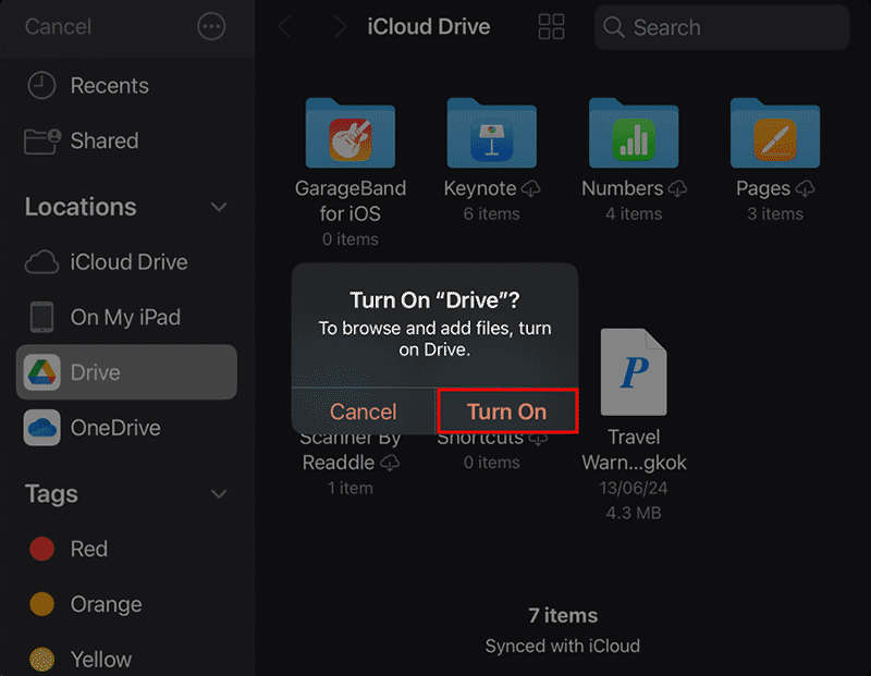 Add Google Drive as a cloud location
