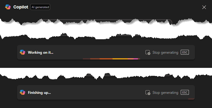 Working and finishing Working and finishing