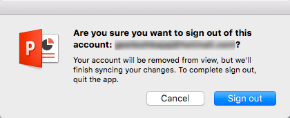 Do you want to sign out? Do you want to sign out?