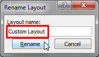 Rename Layout window