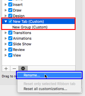 New custom tab added