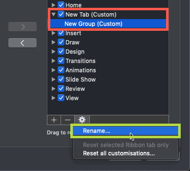 New custom tab added