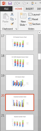 Slide selected within the Slides pane