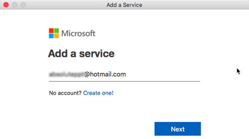 Sign in to add a Service