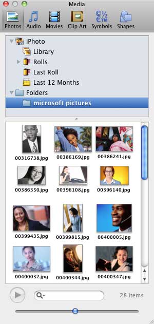Pictures displayed within the Preview Pane Pictures displayed within the Preview Pane