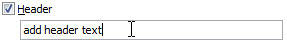 Add header text