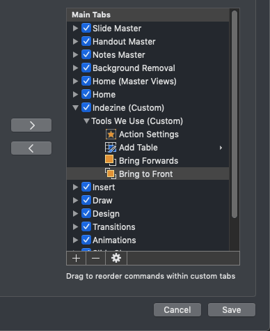 More commands added within custom group More commands added within custom group