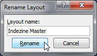 Rename the new Slide Master