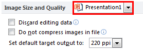 Image Size and Quality options Image Size and Quality options