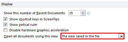 Display options Display options