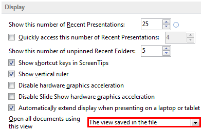 Display options Display options