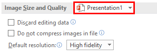 Image Size and Quality options Image Size and Quality options