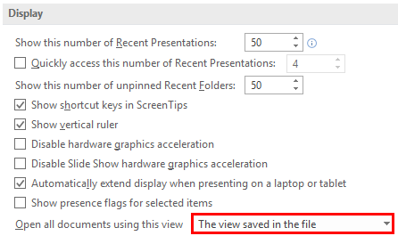 Display options Display options