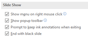 Slide Show options Slide Show options
