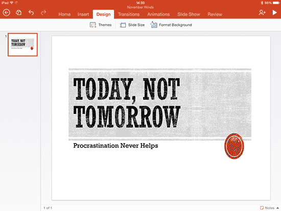 An open presentation