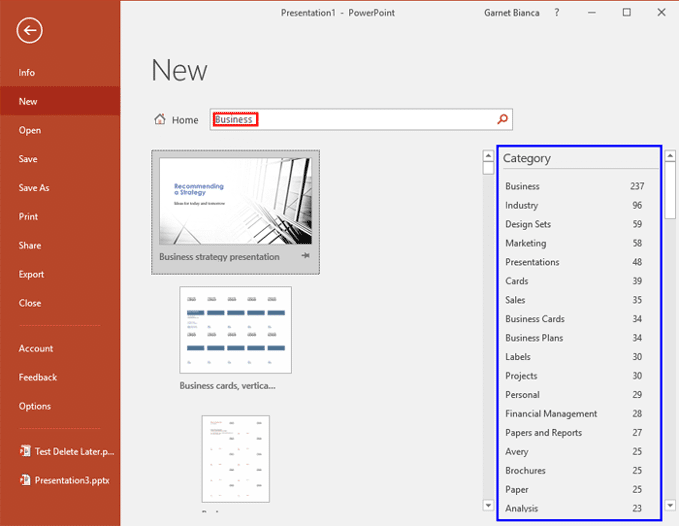 Result of searched keyword