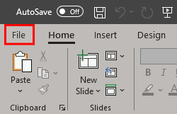 File menu