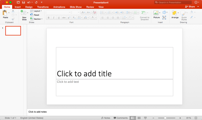 Slide layout changed from Title to Section Header