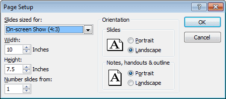 Page Setup dialog box