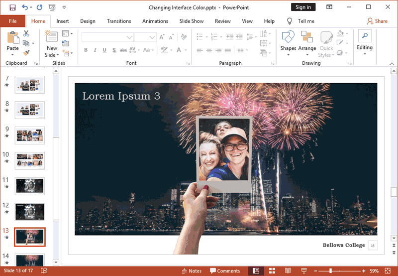 Interface color changed to White