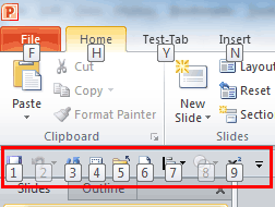 QAT shortcuts shown in Tool tip