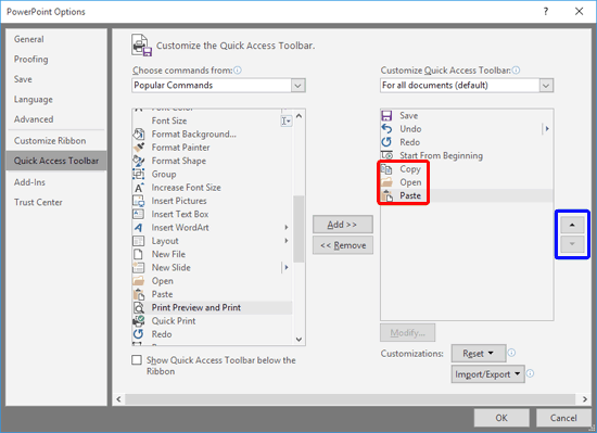 Commands added to the QAT Commands added to the QAT