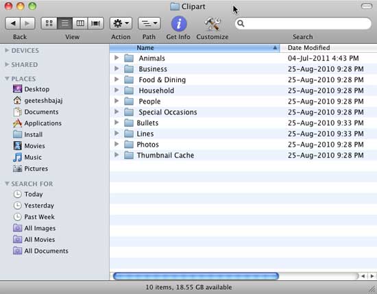 All the Clipart asset folders All the Clipart asset folders
