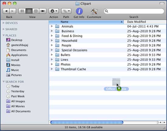 New folder being dragged into the Clipart folder New folder being dragged into the Clipart folder