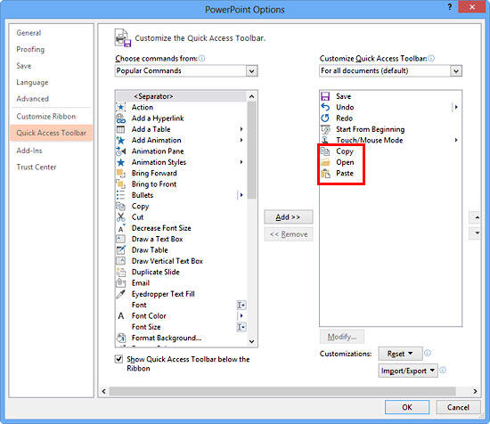 Commands added to the QAT