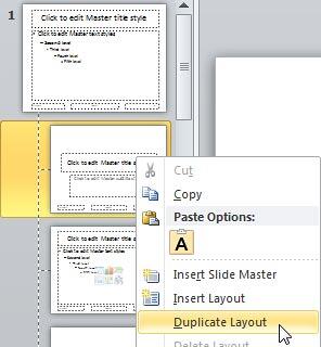 Duplicate Layout option to be selected