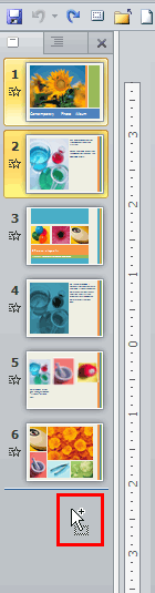 Ctrl+drag the slides to duplicate within Slides Pane